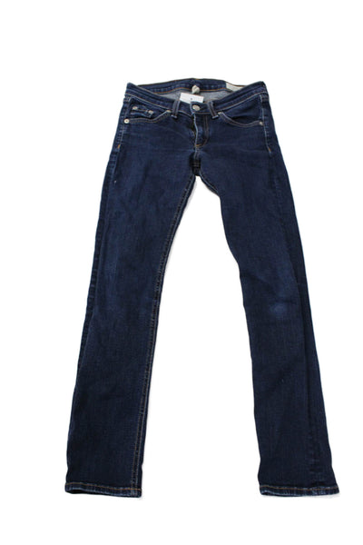 Rag & Bone Jean Womens Cotton Denim 5 Pocket Low-Rise Skinny Jeans Navy Size 24