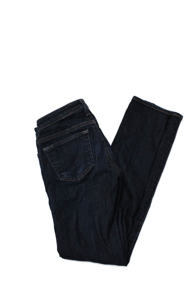 AG Adriano Goldschmied Womens Cotton Blend Denim Skinny Jeans Navy Size 24