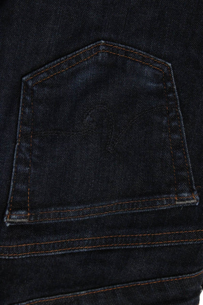 AG Adriano Goldschmied Womens Cotton Blend Denim Skinny Jeans Navy Size 24