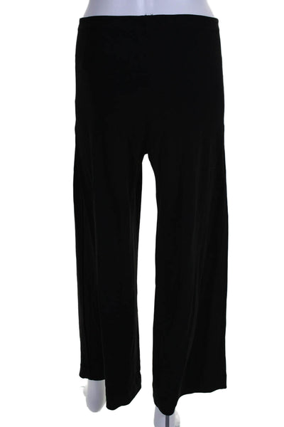 Equestrian Womens High Rise Pull On Wide Leg Pants Jet Black Size Small