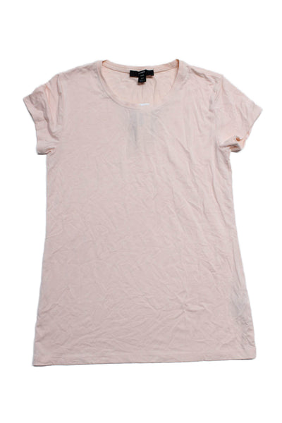 J Crew Women's Round Neck Long Sleeves Blouse Striped Pink Size XS Lot 2
