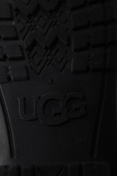 Ugg Women's Round Toe Pull-On Ankle Rubber Rain Boots Black Size 5