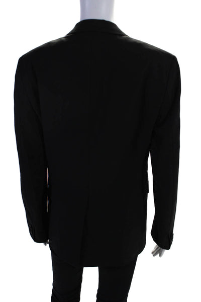 Theory Men's Collared Long Sleeves Lined Two Button Jacket Black Size 36