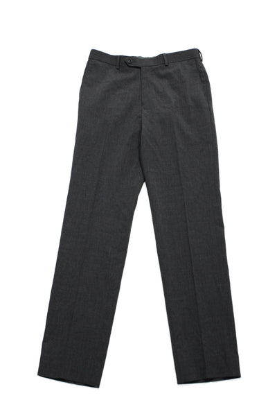 Tallia Men's Button Closure Flat Front Straight Leg Dress Pants Gray Size 29