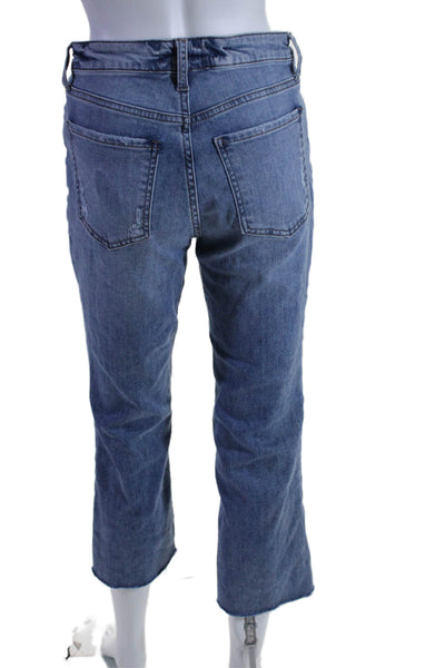KUT from the Kloth Womens Blue Medium Wash Distress Kelsey Flare Jeans Size 2