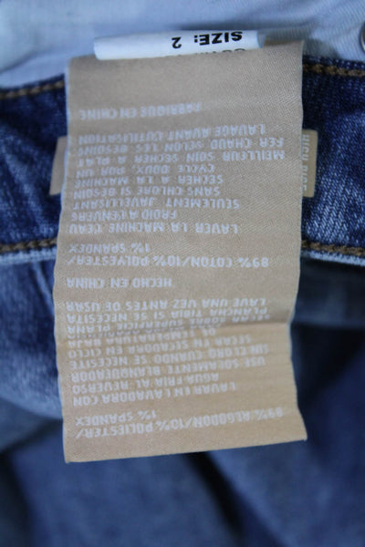 KUT from the Kloth Womens Blue Medium Wash Distress Kelsey Flare Jeans Size 2
