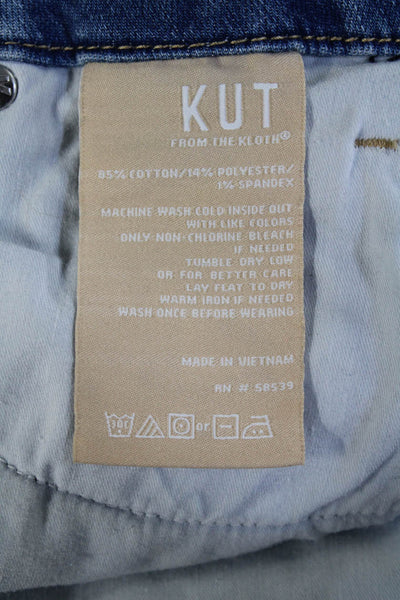 KUT from the Kloth Womens Blue High Rise Fab Ab Meg Wide Leg Jeans Size 2