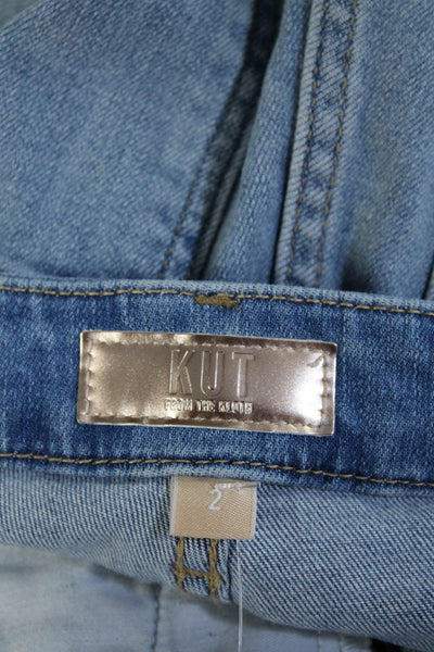 KUT from the Kloth Womens Blue High Rise Fab Ab Meg Wide Leg Jeans Size 2