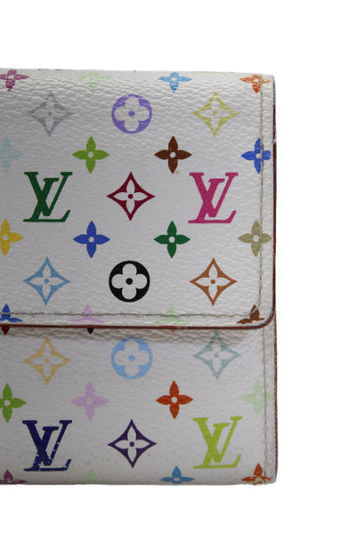 Louis Vuitton Womens White Multicolor Monogram Long Sarah Wallet