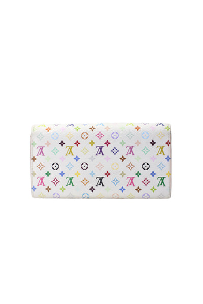 Louis Vuitton Womens White Multicolor Monogram Long Sarah Wallet