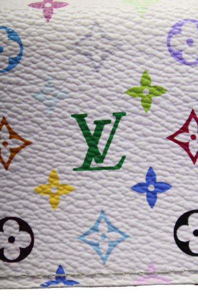 Louis Vuitton Womens White Multicolor Monogram Long Sarah Wallet