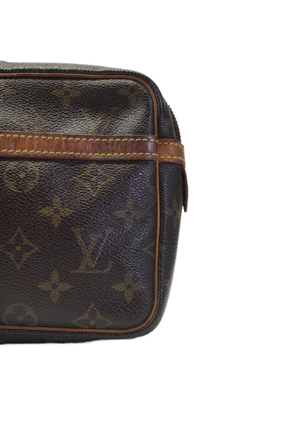 Louis Vuitton Womens Brown Leather Monogram Compiegne Clutch Bag Handbag