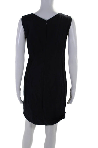 Hanni Y Women's Round Neck Sleeveless Cinch Fitted Mini Dress Black Size 40