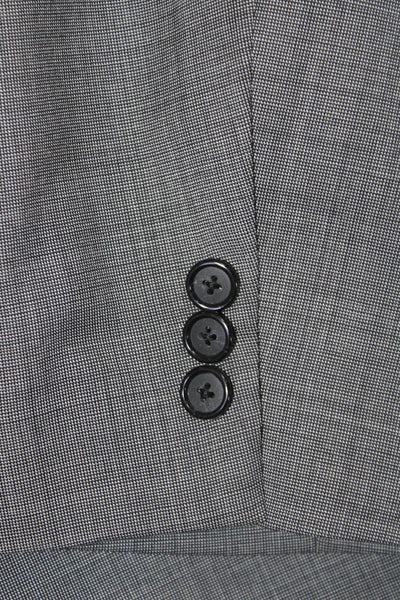 Petrocelli Mens Wool Blend Notch Collar Two Button Pant Suit Gray Size 54 XL