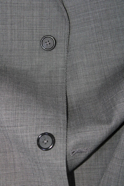 Petrocelli Mens Wool Blend Notch Collar Two Button Pant Suit Gray Size 54 XL