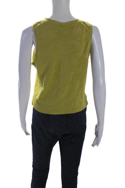 Lululemon Womens Round Neck Sleeveless Pullover Activewear Top Green Size S