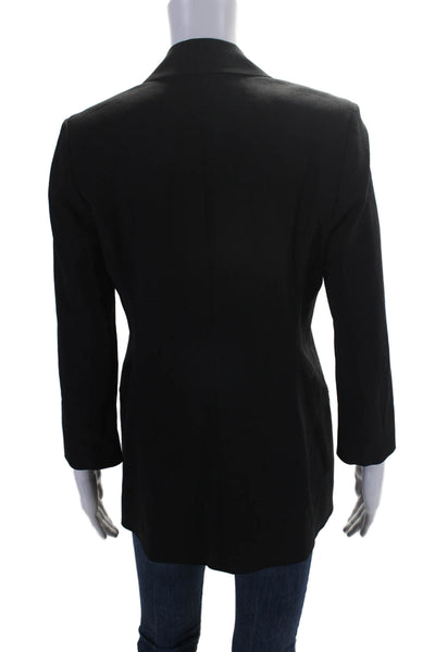 Vince Women's Collared Long Sleeves Lined Two Button Blazer Black Size 2