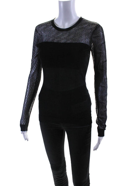 Roland Mouret Womens Long Sleeves Crew Neck Pullover Sweater Black Size Small