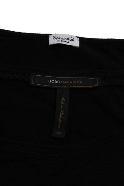 BCBG Max Azria Splendid Womens Tee Shirt Dress Black Size Extra Small Lot 2