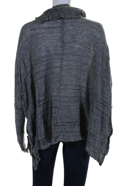 Free People Womens Alpaca Turtleneck Sweater Gray Black Size Extra Small