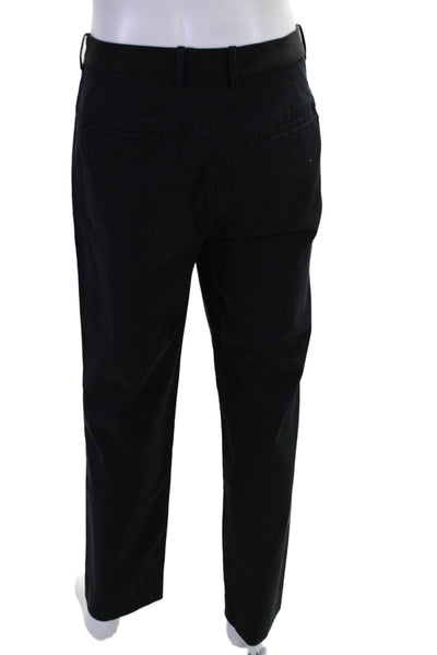 Vince Mens Dark Navy Blue Cotton Flat Front Straight Leg Pants Size 38