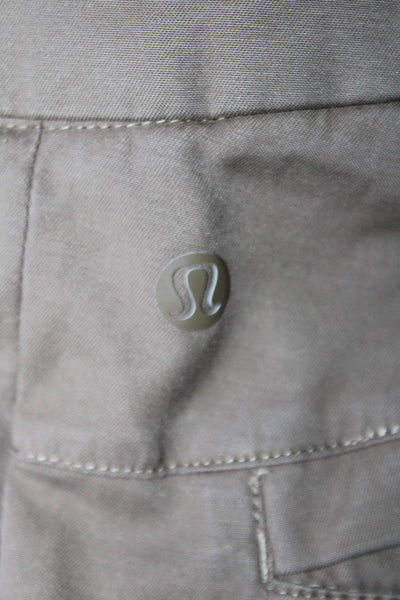 Lululemon Mens Brown Flat Front Straight Leg Chino Pants Size 36