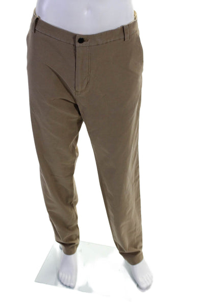 Lululemon Mens Dark Khaki Flat Front Straight Leg Chino Pants Size 40