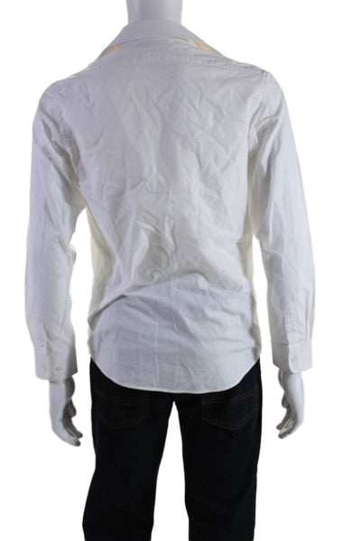 Michael Kors Men's Collared Long Sleeves Button Down Shirt White Size 20