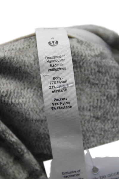 Lululemon Womens Abstract Print Long Sleeves Crew Neck Sweatshirt Gray Size 4