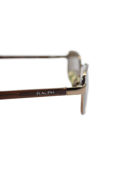 Ralph Ralph Lauren Womens Metal Square Lens Gold Tone Sunglasses Brown