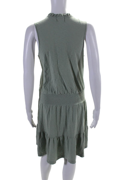 Nation LTD Womens Key Hole Neck Sleeveless A Line Dress Green Size Medium