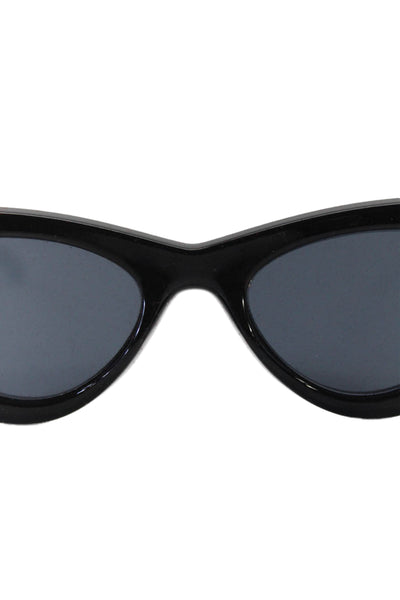 Adam Selman X Le Specs Womens The Last Lolita Cat Eye Sunglasses Jet Black