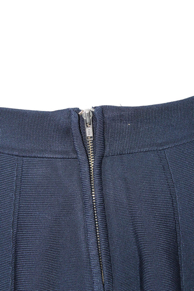 Parker Womens A Line Body Con Mini Skirt Navy Blue Size Small