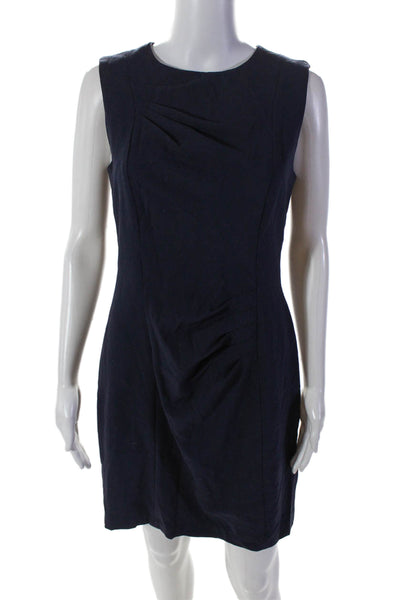 Calvin Klein Womens Sleeveless Back Zip Mid Calf Dress Blue Size 4