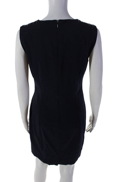 Calvin Klein Womens Sleeveless Back Zip Mid Calf Dress Blue Size 4