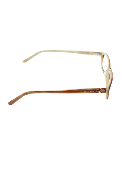 Jill Jill Stuart Womens Thin Round Eyeglasses Frames Plastic Brown