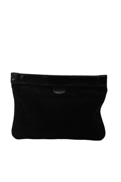 Pierre Cardin Paris Womens Side Latch Flat Clutch Handbag Black Small