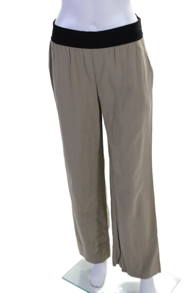 Standard James Perse Womens Brown Pull On High Waisted Straight Leg Pants Size 2