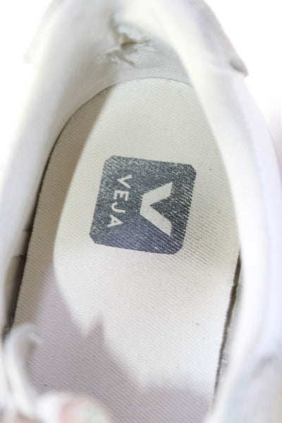 Veja Womens Leather Round Toe Lace Up Low Top Sneakers White Size 37 6