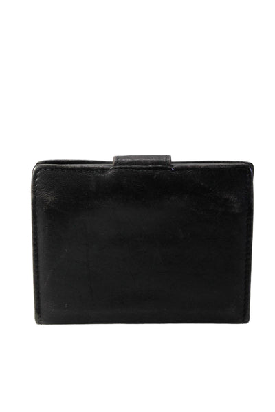 Fendi Unisex Black Leather Vintage Bi Fold Mini Picture Wallet