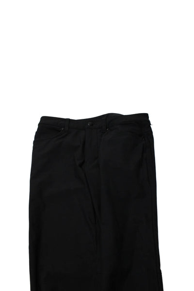 Lululemon Men's Five Pockets Flat Front Straight Leg Dress Pants Black Size 28