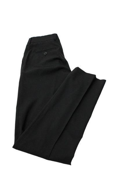 Tallia Men's Hook Closure Flat Front Straight Leg Dress Pants Black Size 29