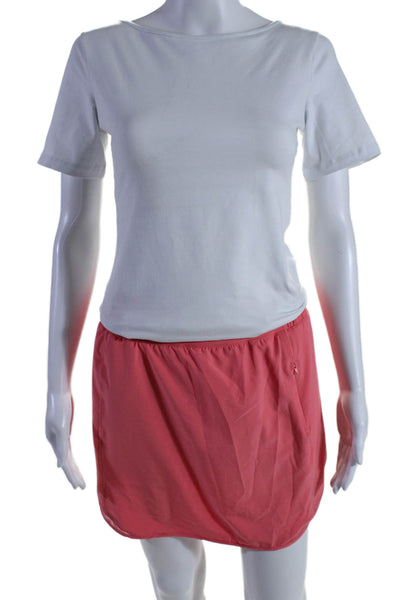 Lululemon Womens Neon Pink Pull On Active Skort Skirt Size 4