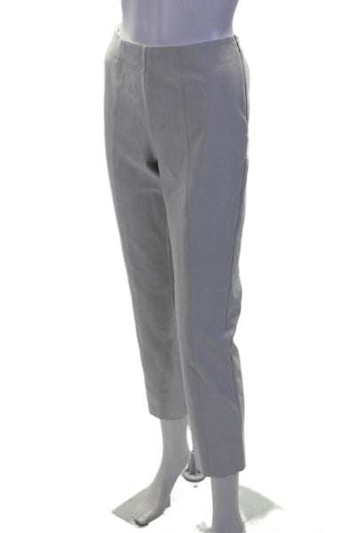 Vince Womens Elastic Waist Pull On High Rise Straight Leg Pants Gray Size L