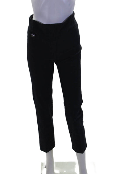 Lisette Womens High Rise Pull On Slim Fit Pants Navy Size 6