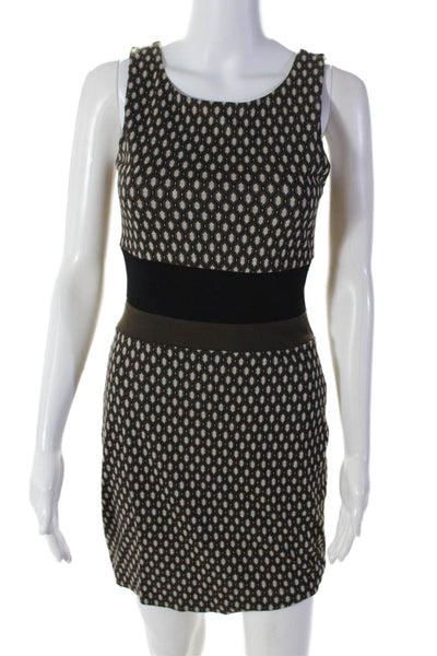 Best Dressed Womens Sleeveless Geometric Print Pullover Dress Brown Size XS