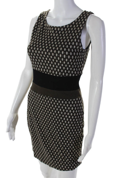 Best Dressed Womens Sleeveless Geometric Print Pullover Dress Brown Size XS