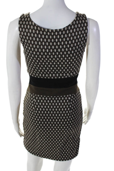 Best Dressed Womens Sleeveless Geometric Print Pullover Dress Brown Size XS