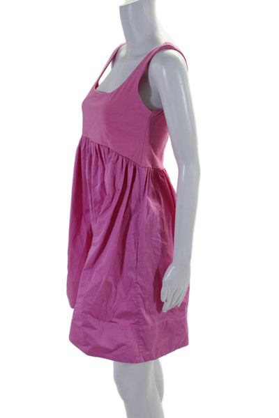 Cynthia Rowley Womens Cotton Round Neck Sleeveless Pullover Dress Pink Size S