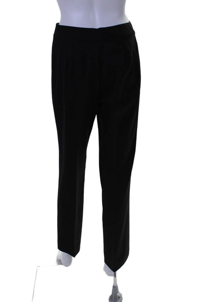 Carlisle Womens Wool High Rise Straight Leg Slacks Black Size 4